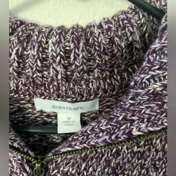 Dressbarn women’s sweater silk and wool blend full zip size Medium - Picture 4 of 4